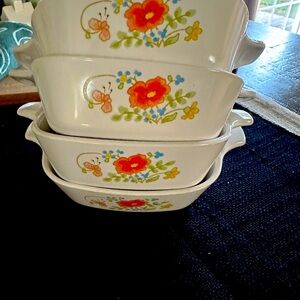 Corningware Red and Yellow Bakeware Set
